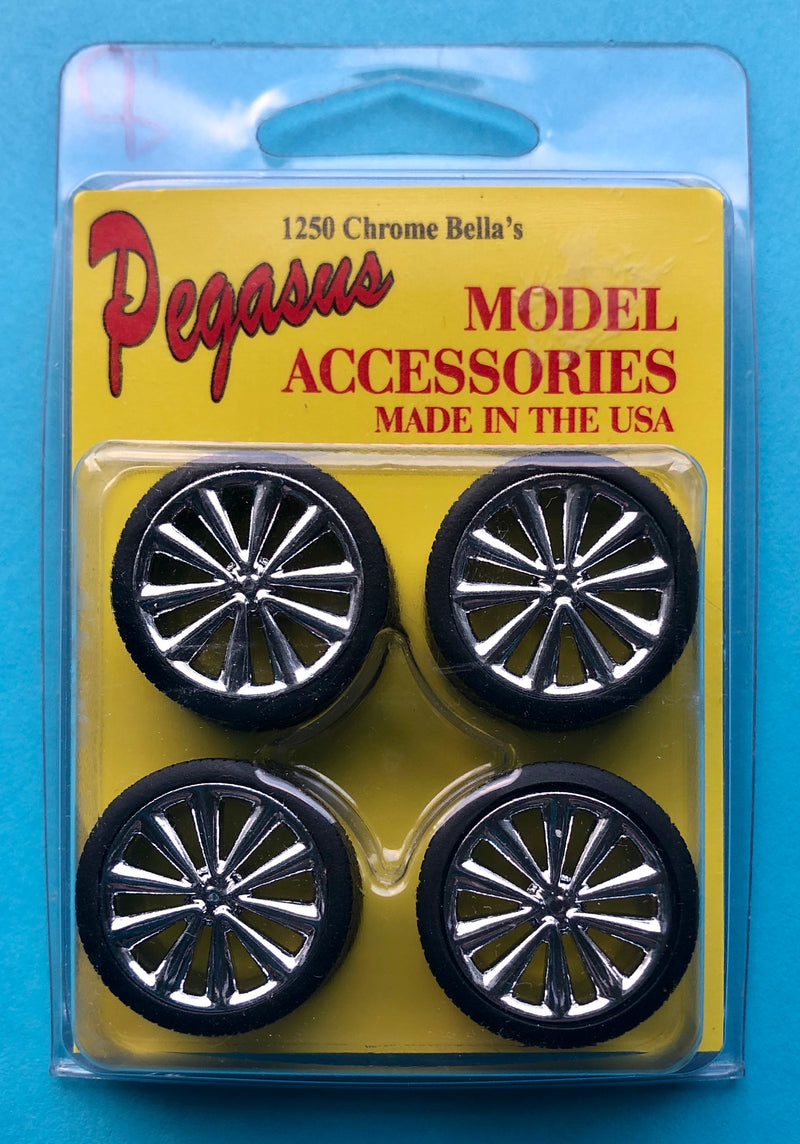 PGH-1250 Chrome Bella’s Rims w/ Tires