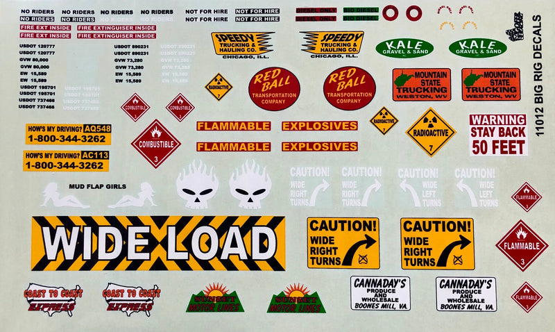 Big R Decal GR-11012 Big Rig Decals – J&J Scale Designs