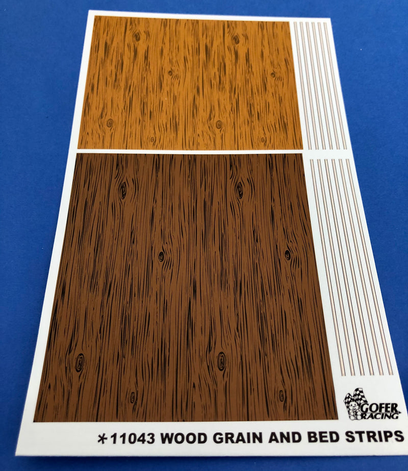 GR-11043 Wood Grain and Bed Strips Decals