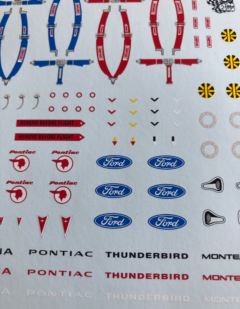 GR-11039 Race Car Accessories Decals